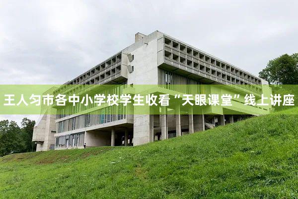 王人匀市各中小学校学生收看“天眼课堂”线上讲座