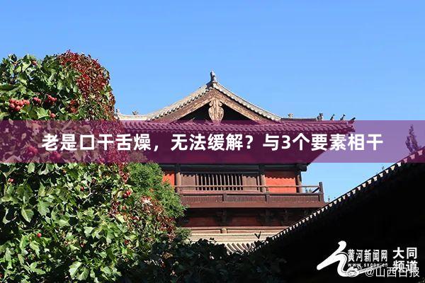 老是口干舌燥，无法缓解？与3个要素相干