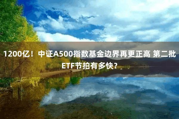 1200亿！中证A500指数基金边界再更正高 第二批ETF节拍有多快？