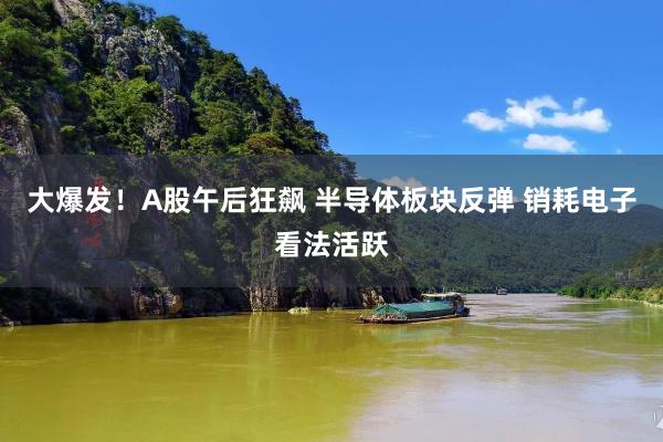 大爆发！A股午后狂飙 半导体板块反弹 销耗电子看法活跃