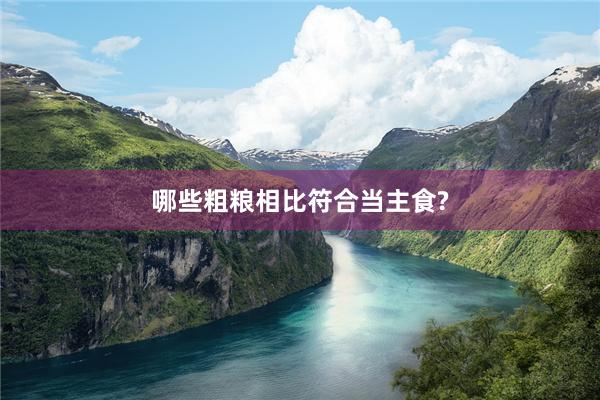 哪些粗粮相比符合当主食?