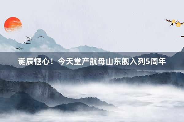 诞辰惬心！今天堂产航母山东舰入列5周年