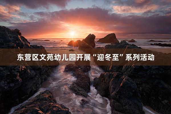 东营区文苑幼儿园开展“迎冬至”系列活动